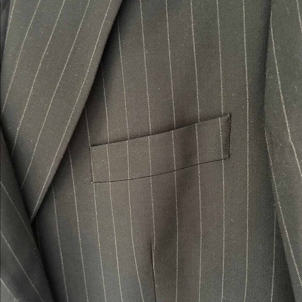 Brooks Brothers Brooksease Wool Pinstripe Suit Jacket 48R
